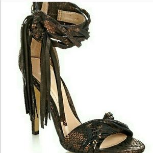 June Ambrose Fringe Sandals